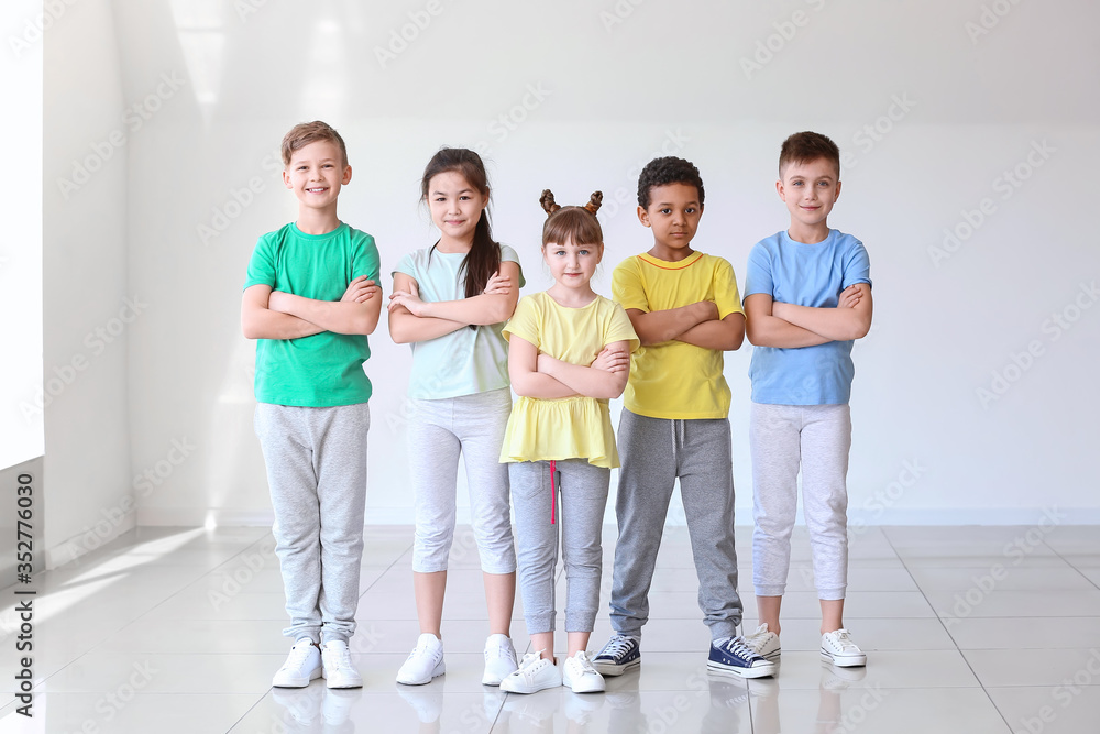 Cute little children in dance studio