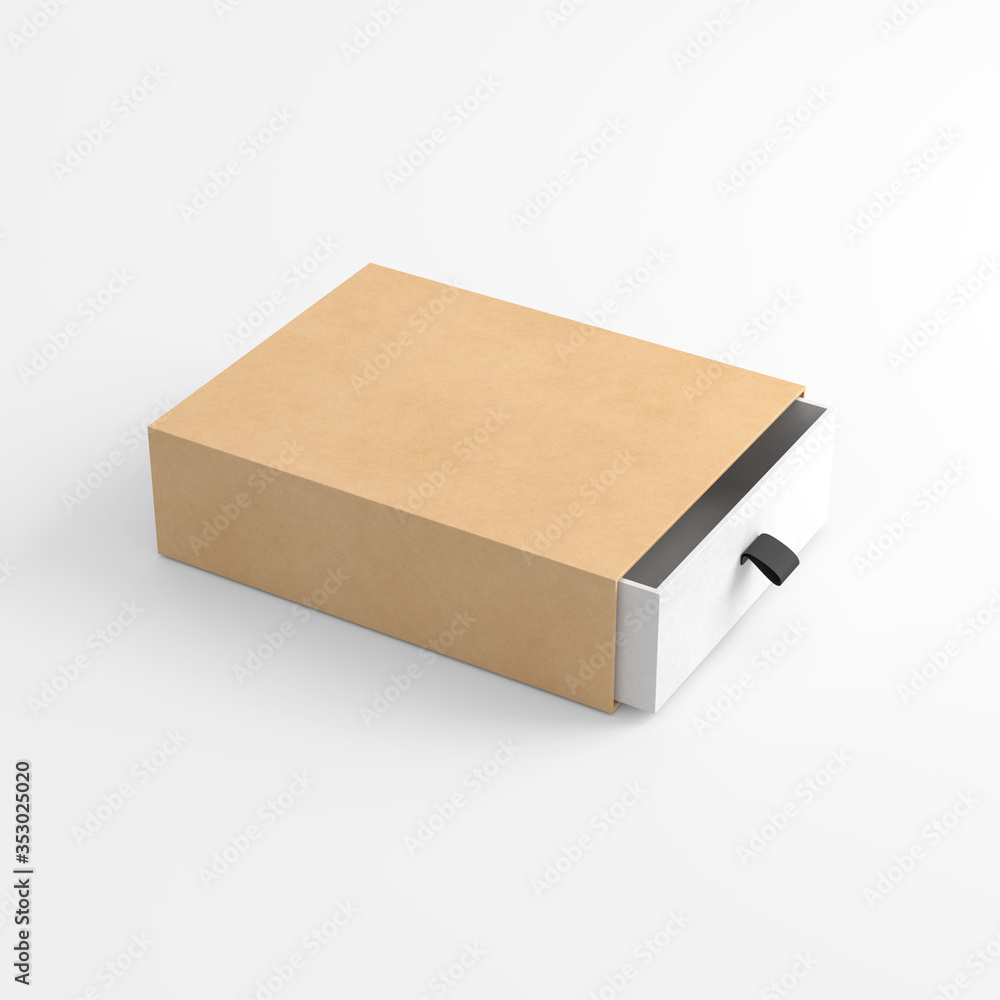 blank cardboard box mockup