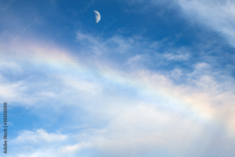 Beautiful cloudscape on blue sky background.