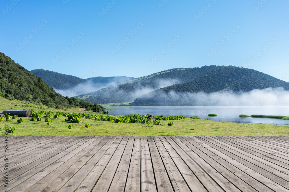 美丽的云南高山湖景