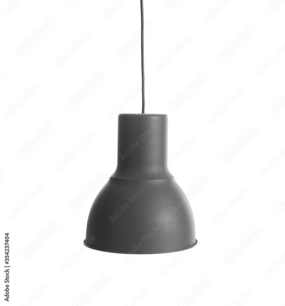 Stylish lamp on white background