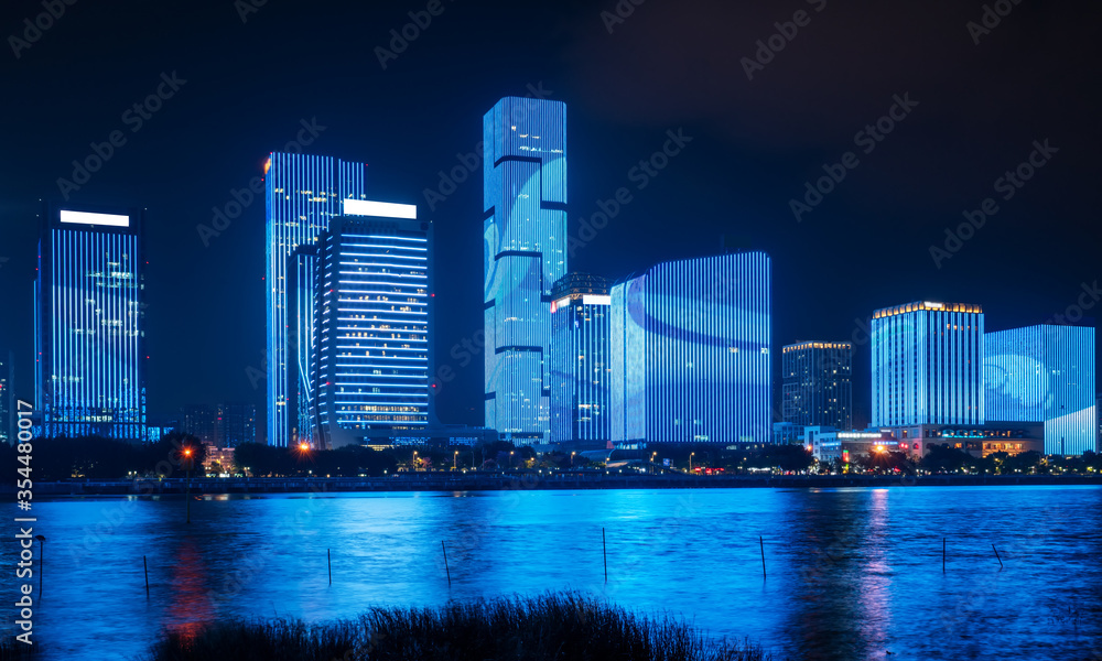 福州CBD建筑景观夜景