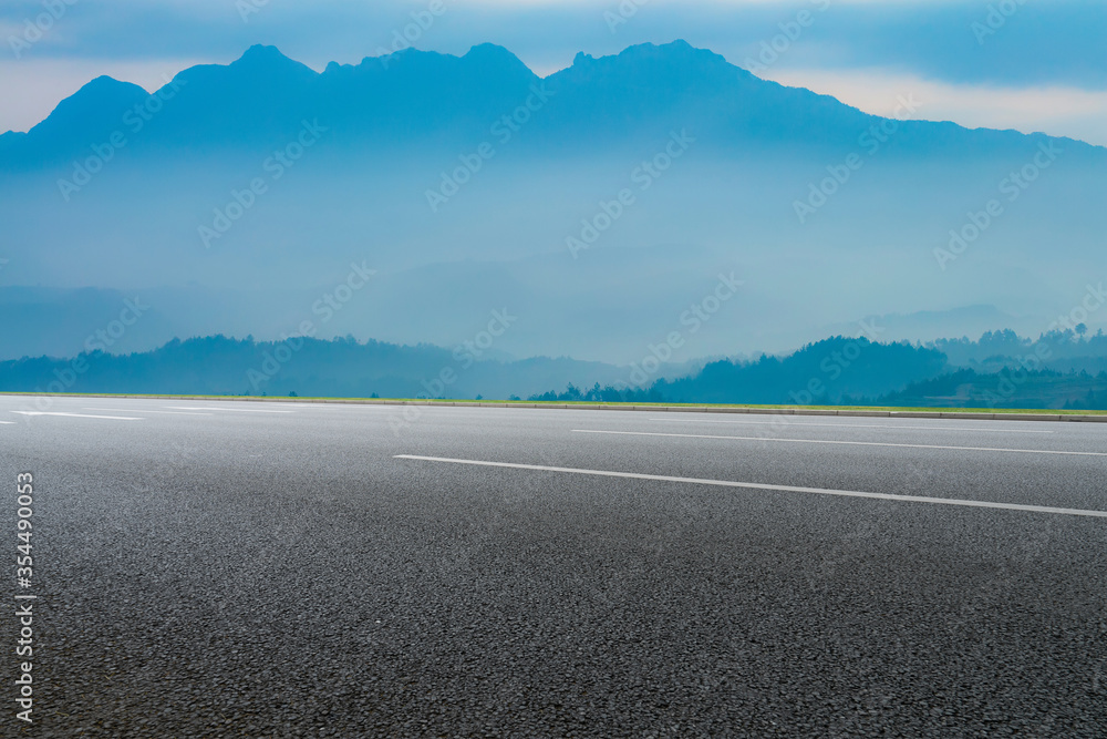 Road surface and outdoor natural landscape