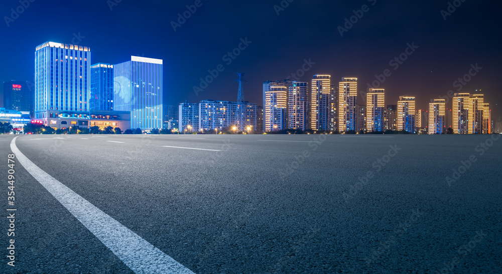 Urban road and urban architectural landscape