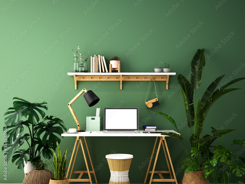 interior design for idea working area ,3d illustration,3d rendering