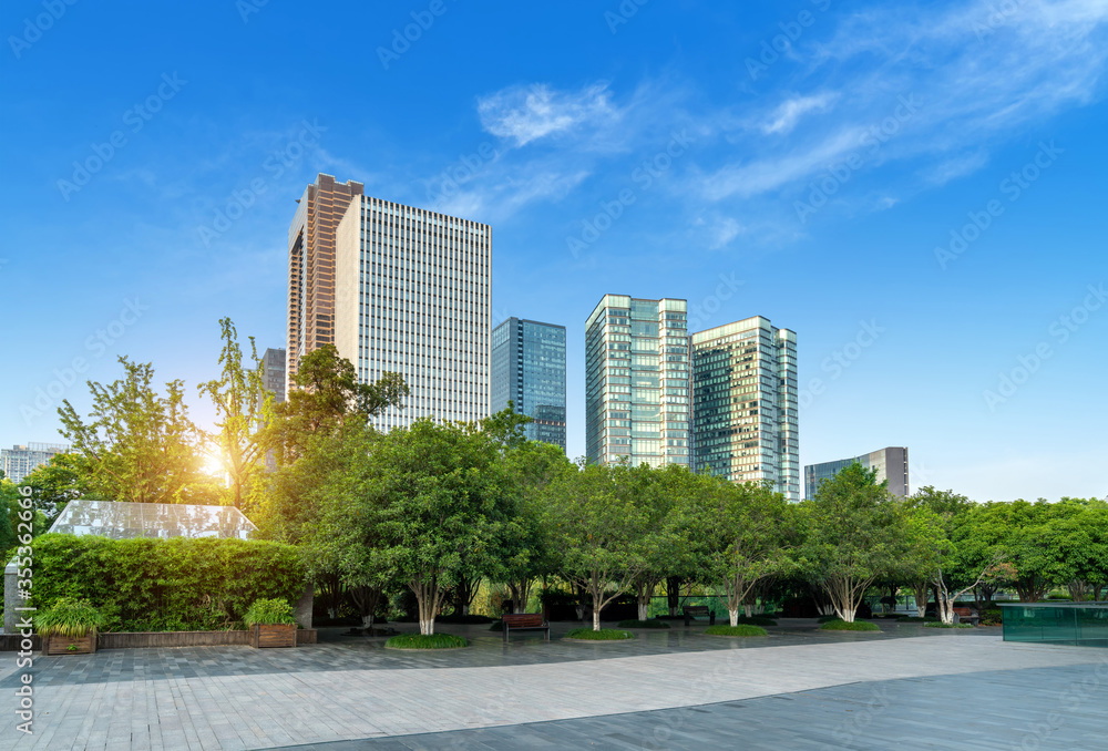 Modern buildings in Hangzhou China