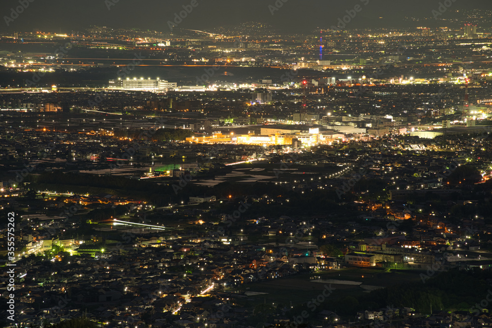 京都府井手町　万灯呂山展望台からの夜景