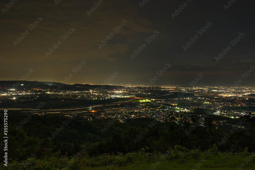 京都府井手町　万灯呂山展望台からの夜景