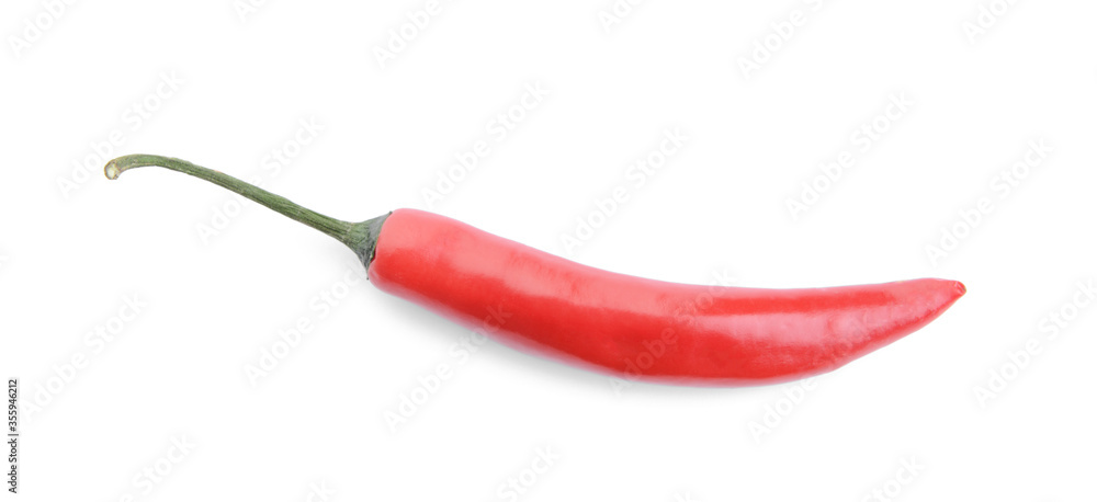 Hot chili pepper on white background