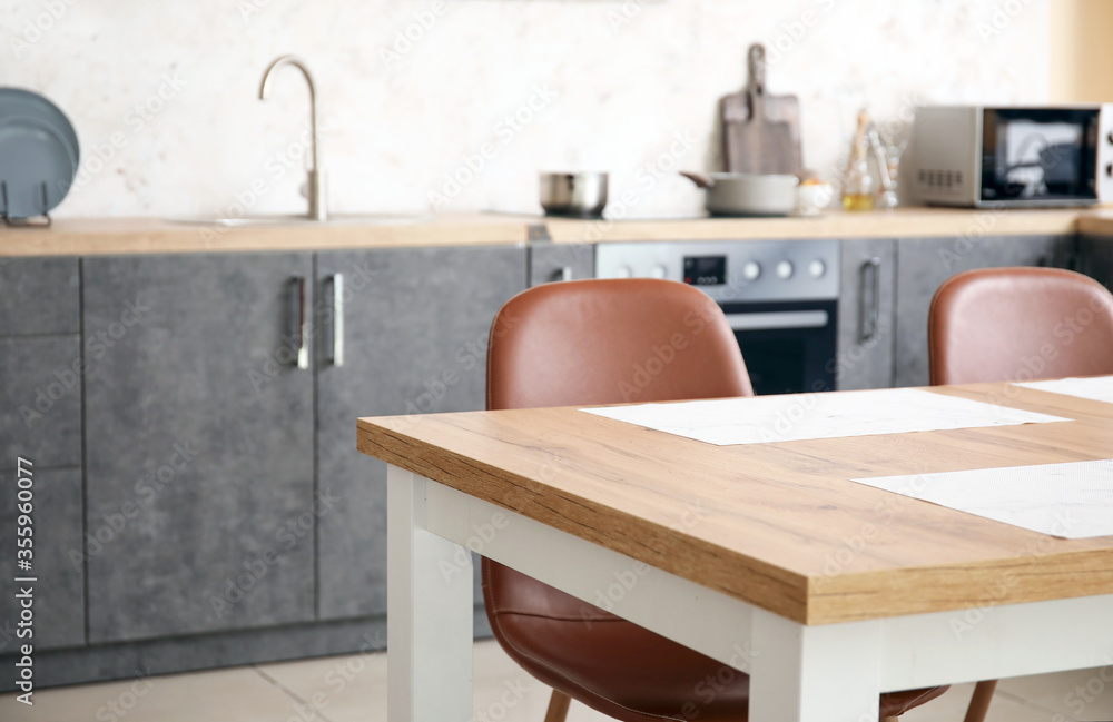 Interior of modern stylish kitchen