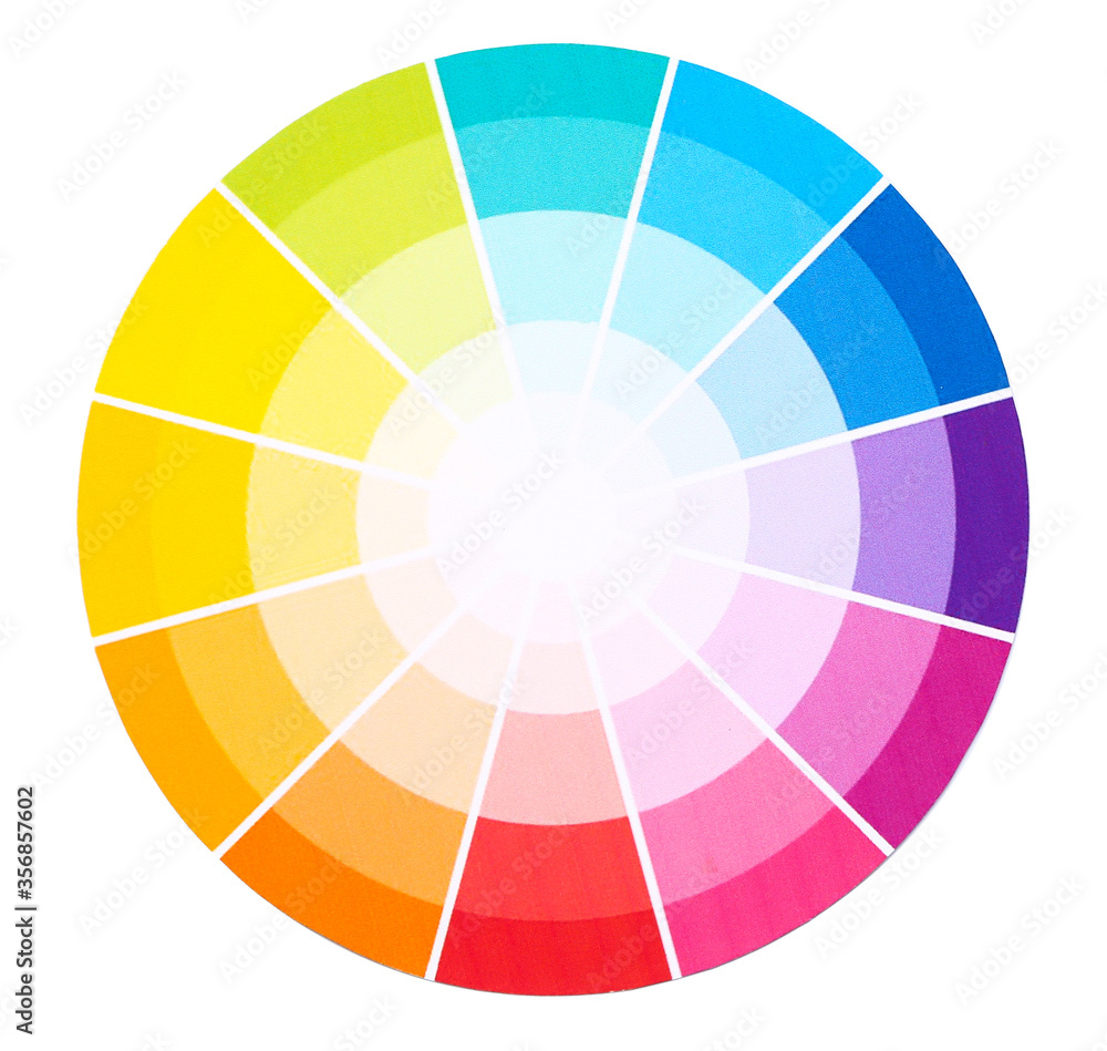 Color palette on white background