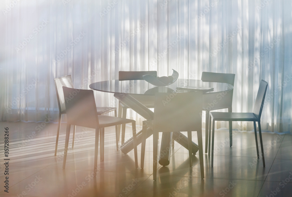 Table and chairs in dining room