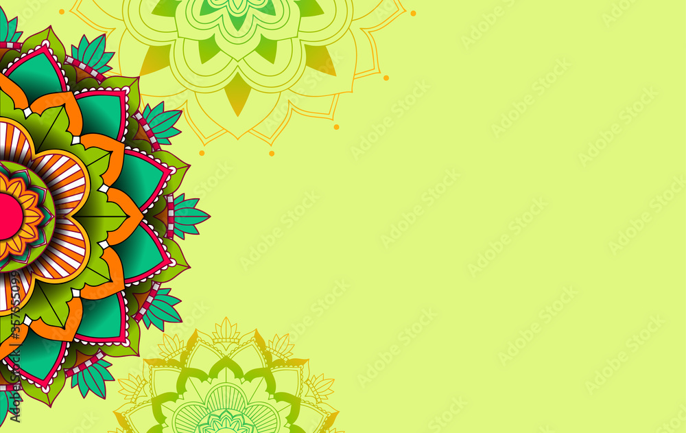 Background template with mandala pattern design