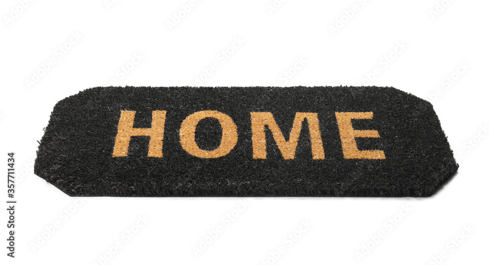 Door mat on white background