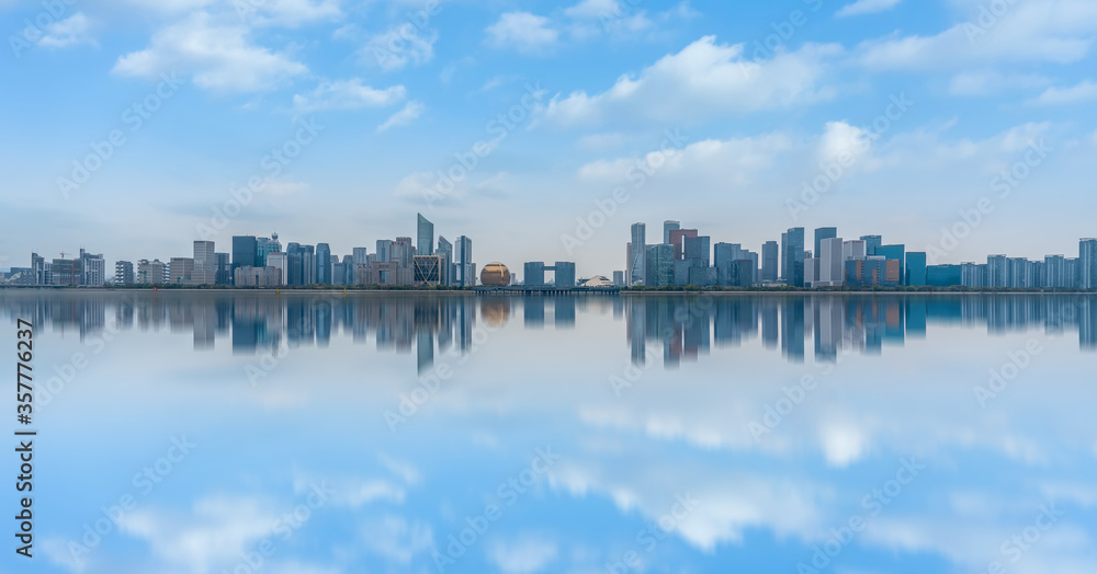 Hangzhou Qianjiang new city and the city skyline