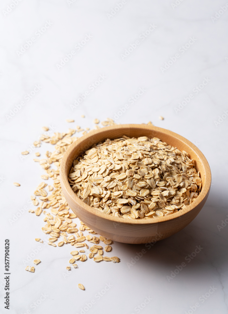 Oatmeal on a marble background