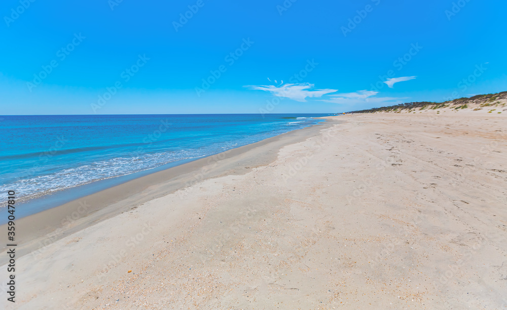 北卡罗来纳州外海岸的海滩，夏天