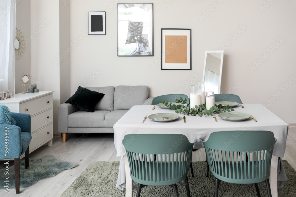 Interior of modern stylish dining room