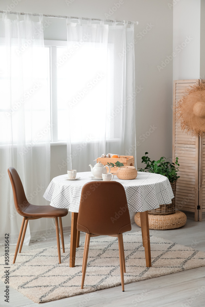 Interior of modern stylish dining room