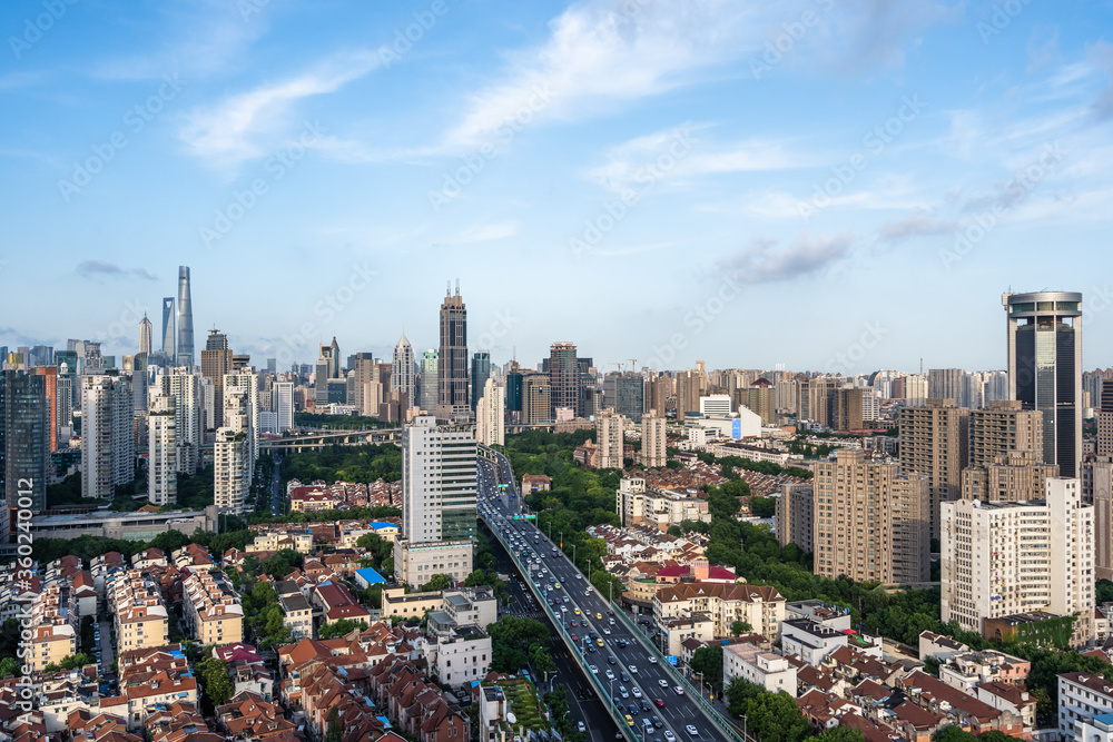 中国上海的城市天际线