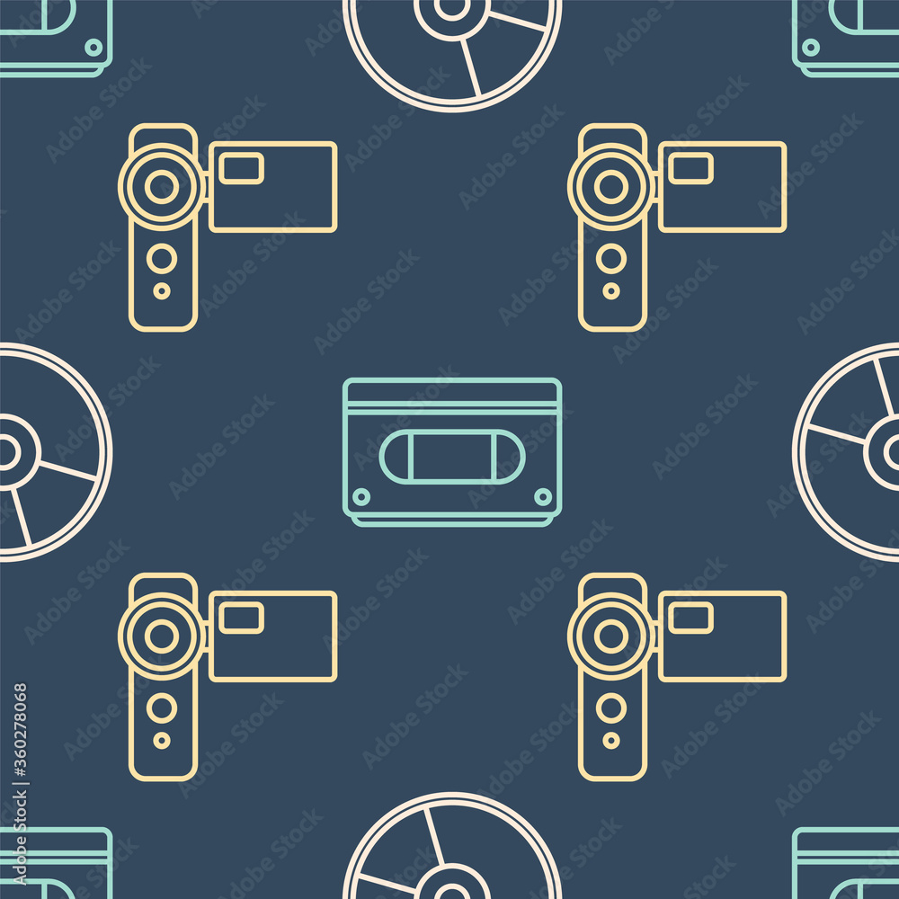将CD或DVD光盘、影院摄像机和VHS盒式磁带设置为无缝模式。矢量