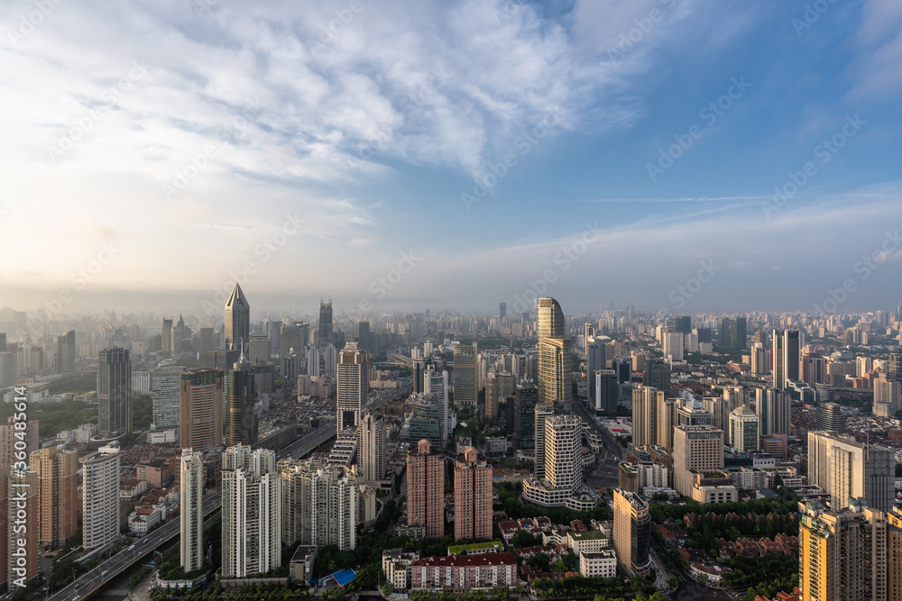 中国上海的城市天际线