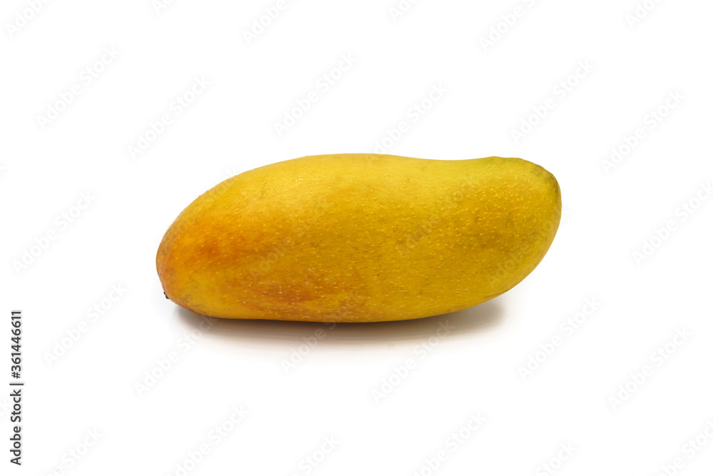 Ripe mango isolated on white background