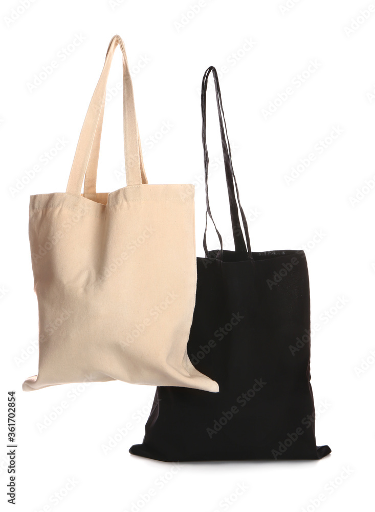 Eco bags on white background