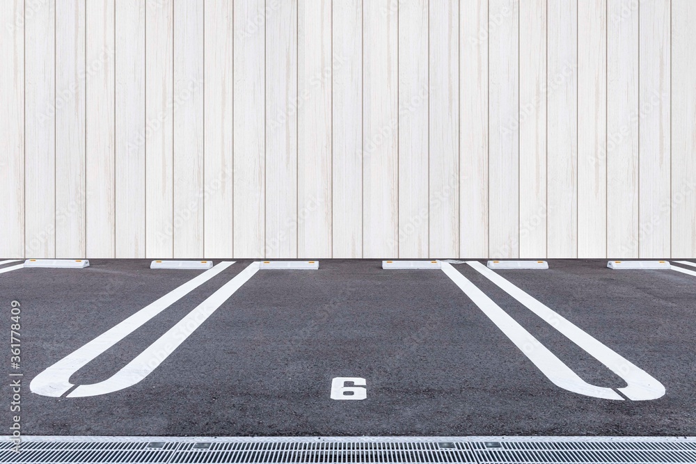 Empty space car park interior at office building