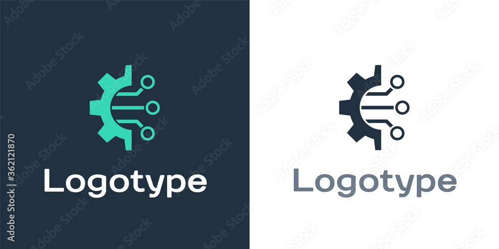 Logotype Algorithm icon isolated on white background. Algorithm symbol design from Artificial Intell