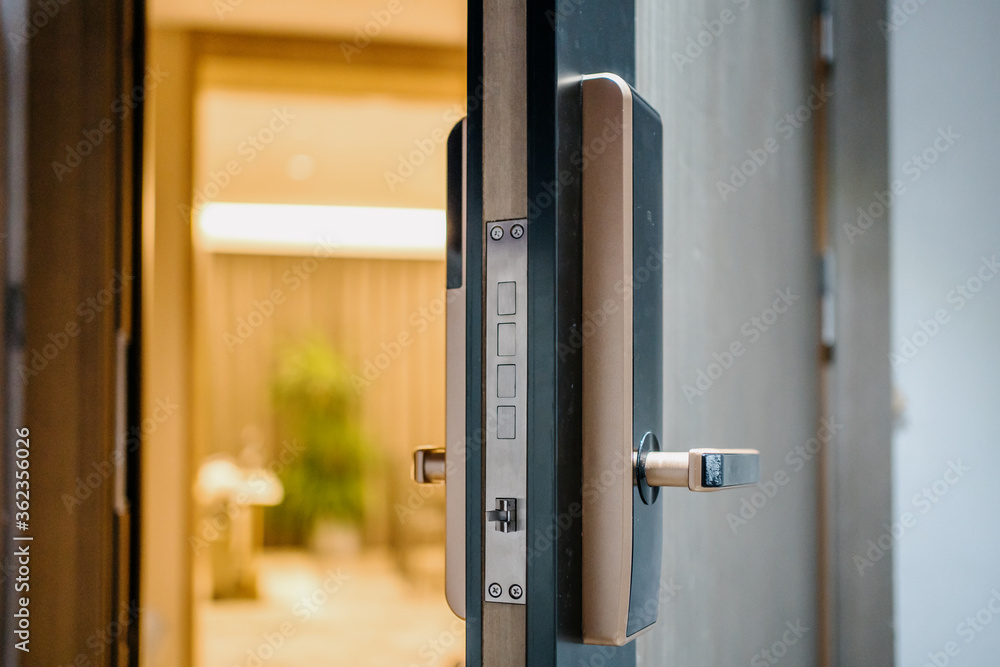 open door in a hotel