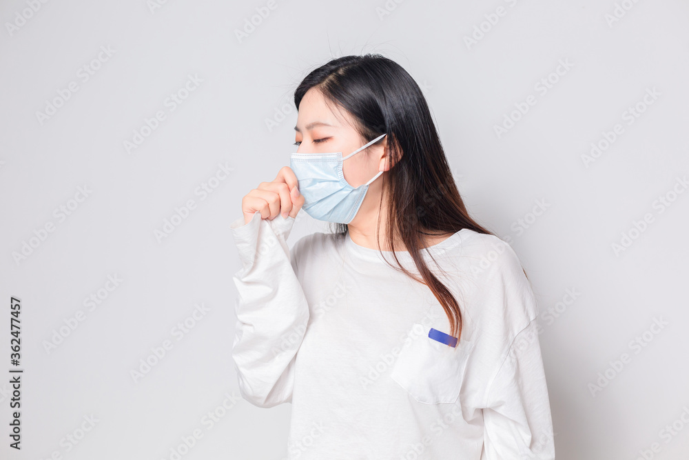 Asian beauty wearing medical masks

