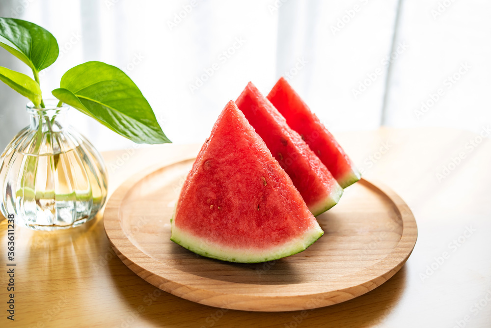 Summer delicious fruit watermelon slice