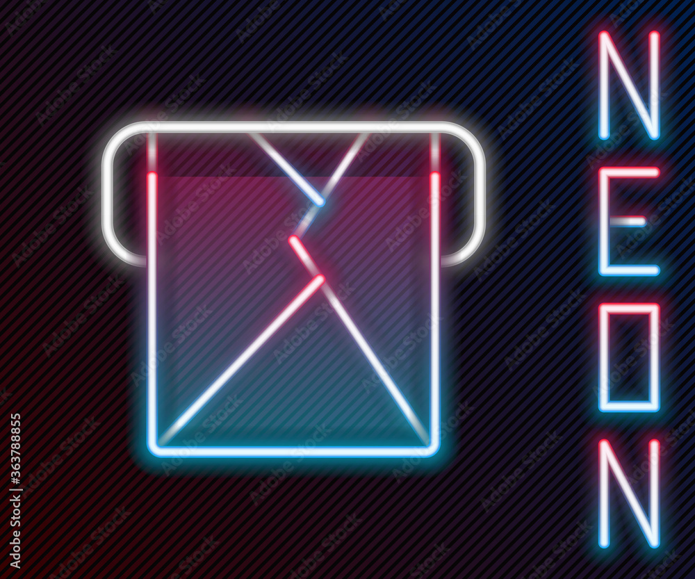 Glowing neon line Envelope icon isolated on black background. Email message letter symbol. Colorful 