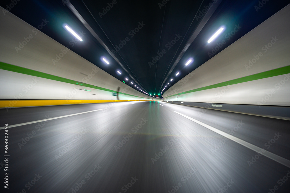 road in tunnel