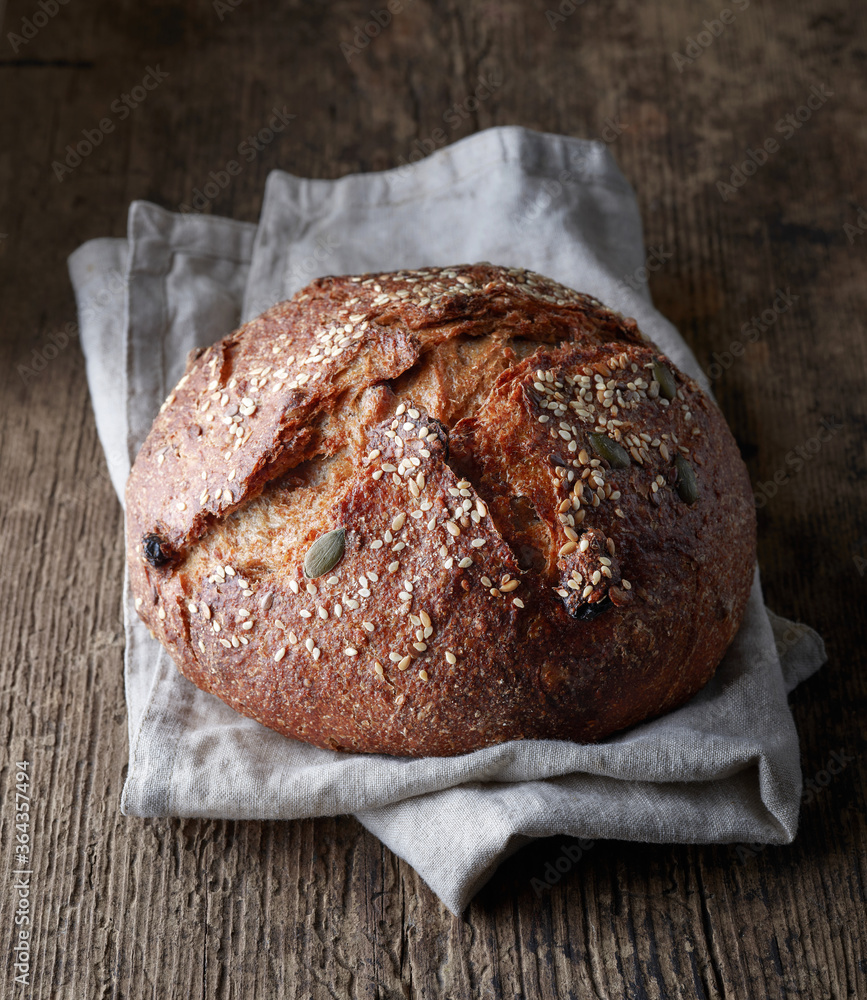 freshly baked artisan bread