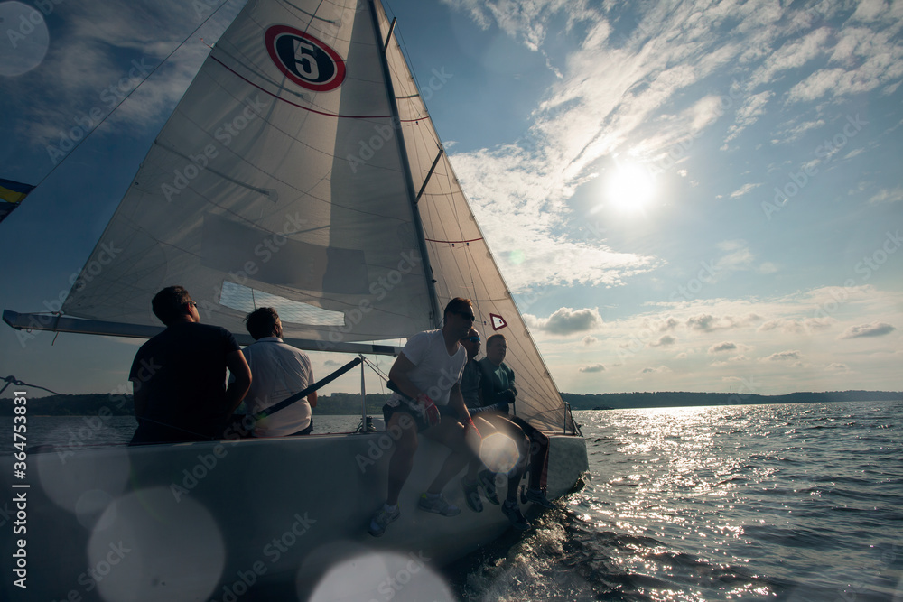 Sailing yacht race. Yachting. Sailing regatta.