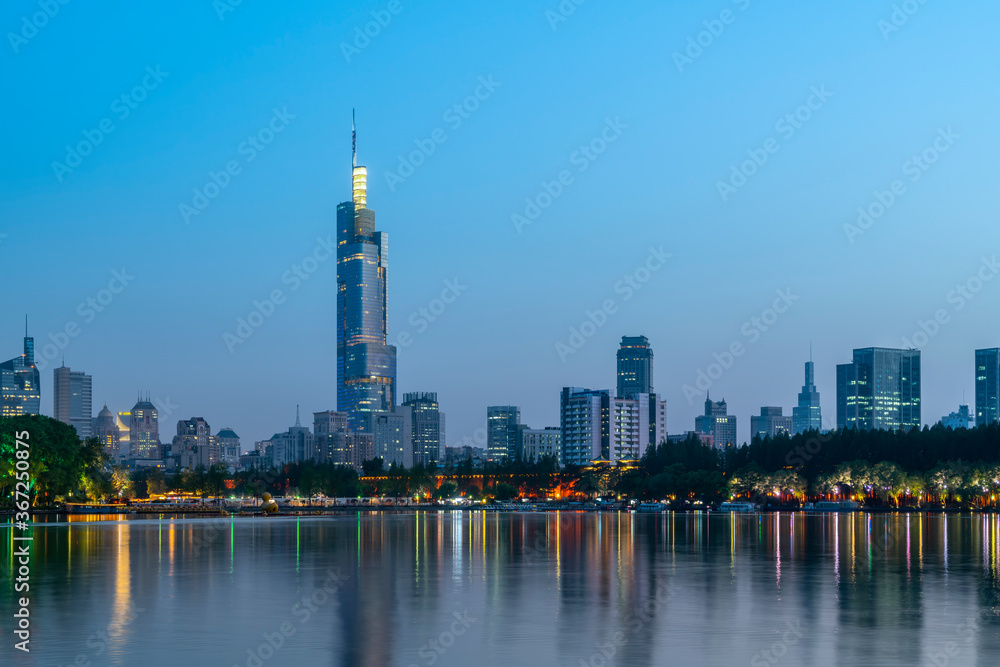 南京城市建筑夜景