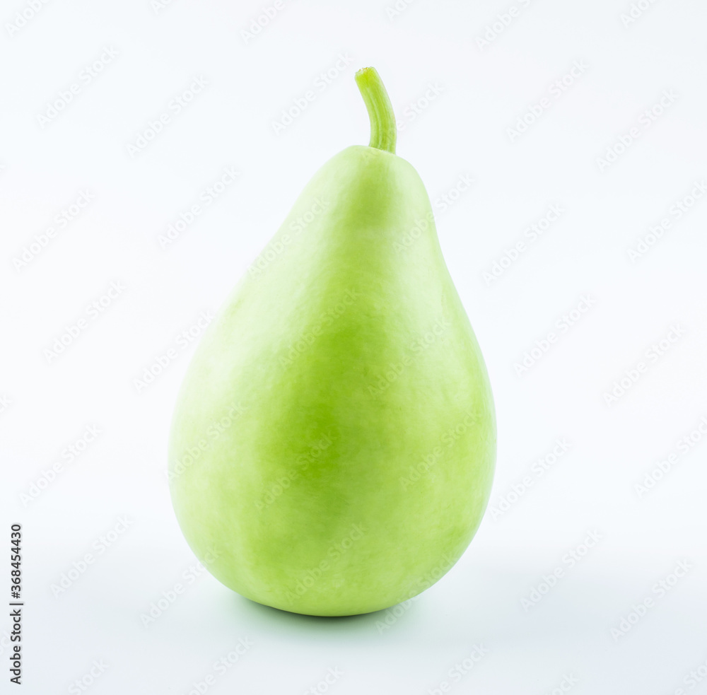 A fresh vegetable gourd on white background