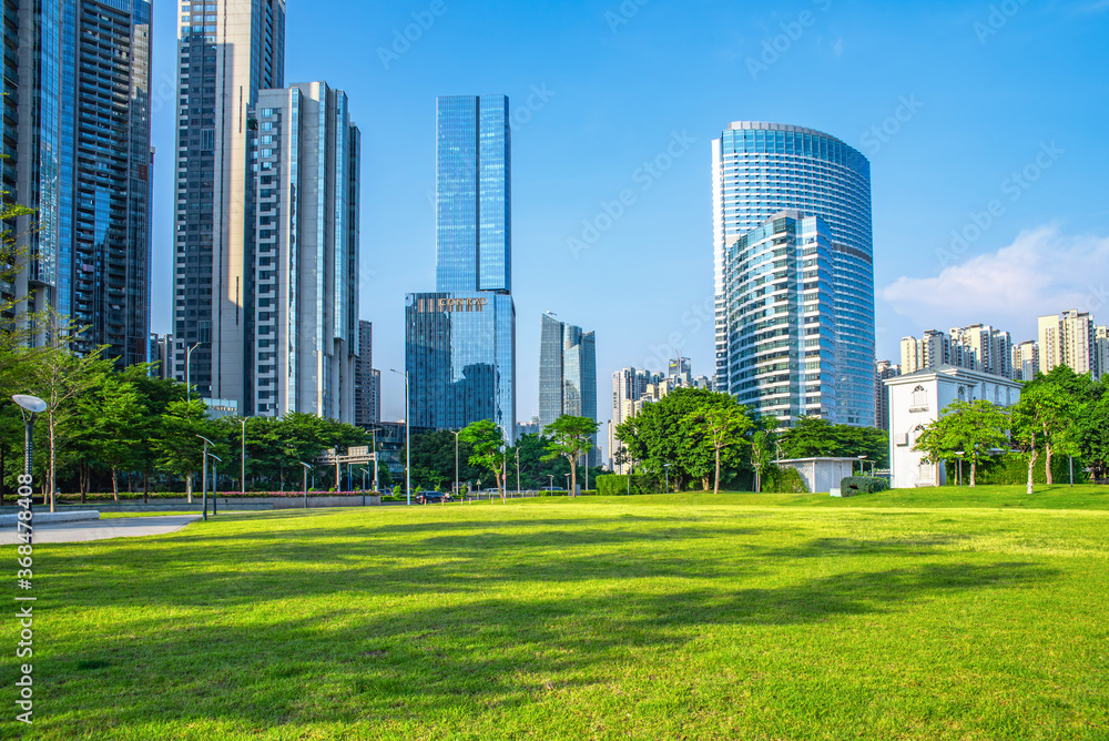 中国广州珠江新城CBD建筑与城市生态环境