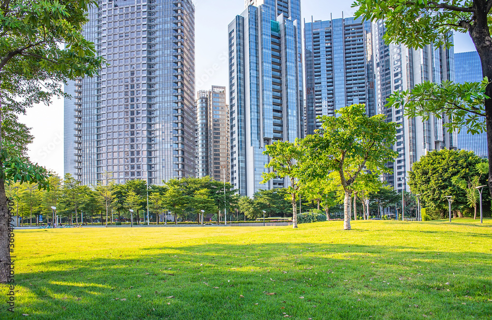 中国广州珠江新城CBD建筑与城市生态环境