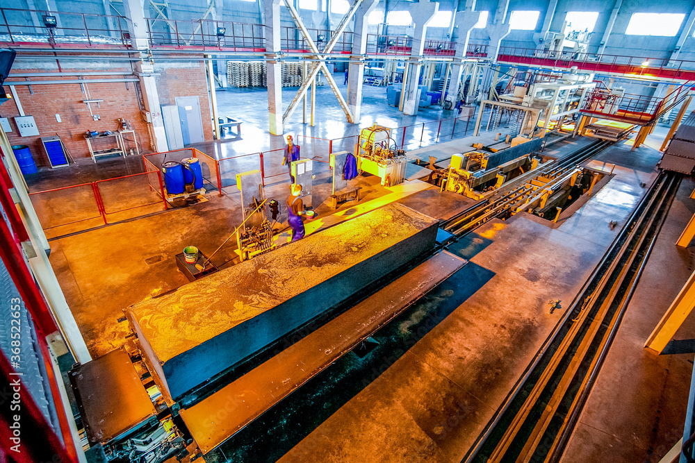 Production of aerated concrete blocks at factory transport stage