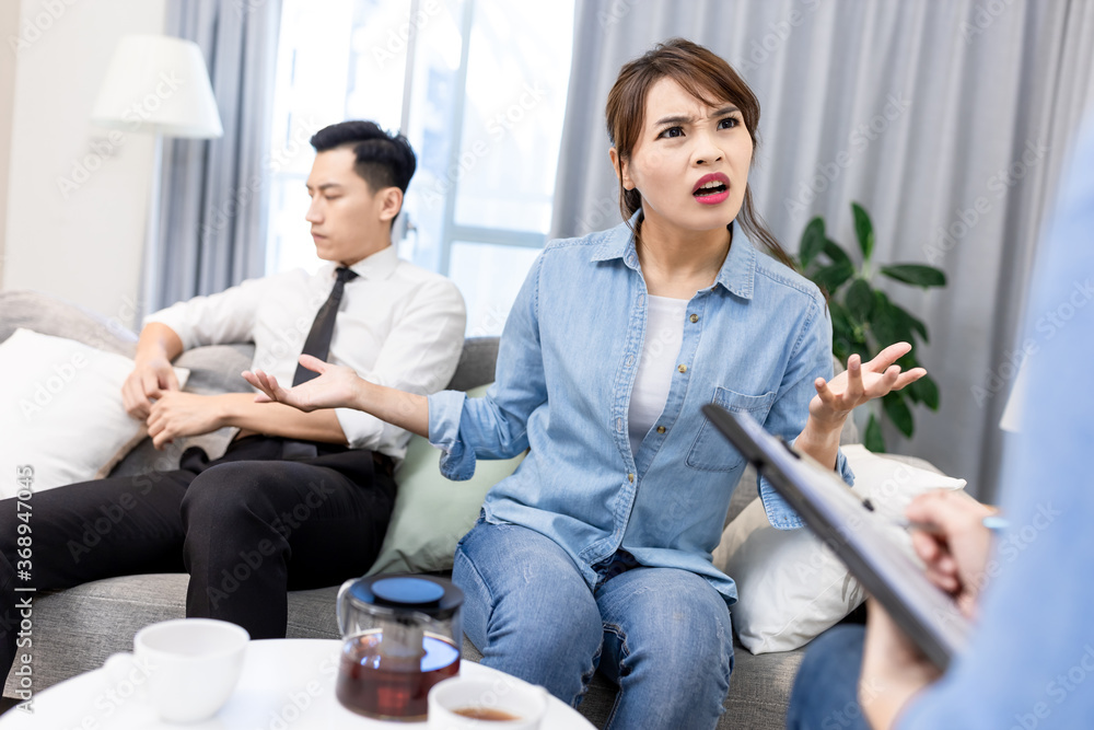 Couple having marriage counseling