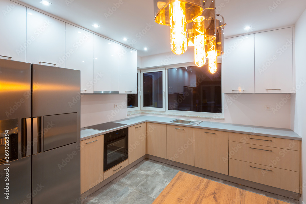 New kitchen interior in the house