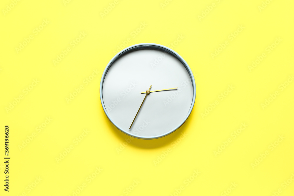 Simple clock on color background