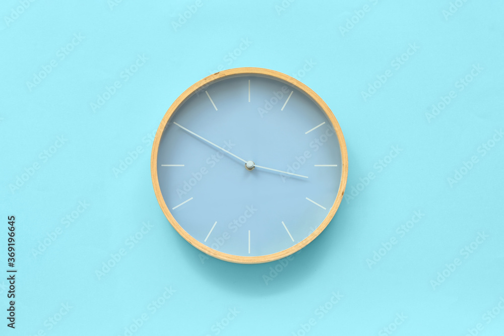 Simple clock on color background