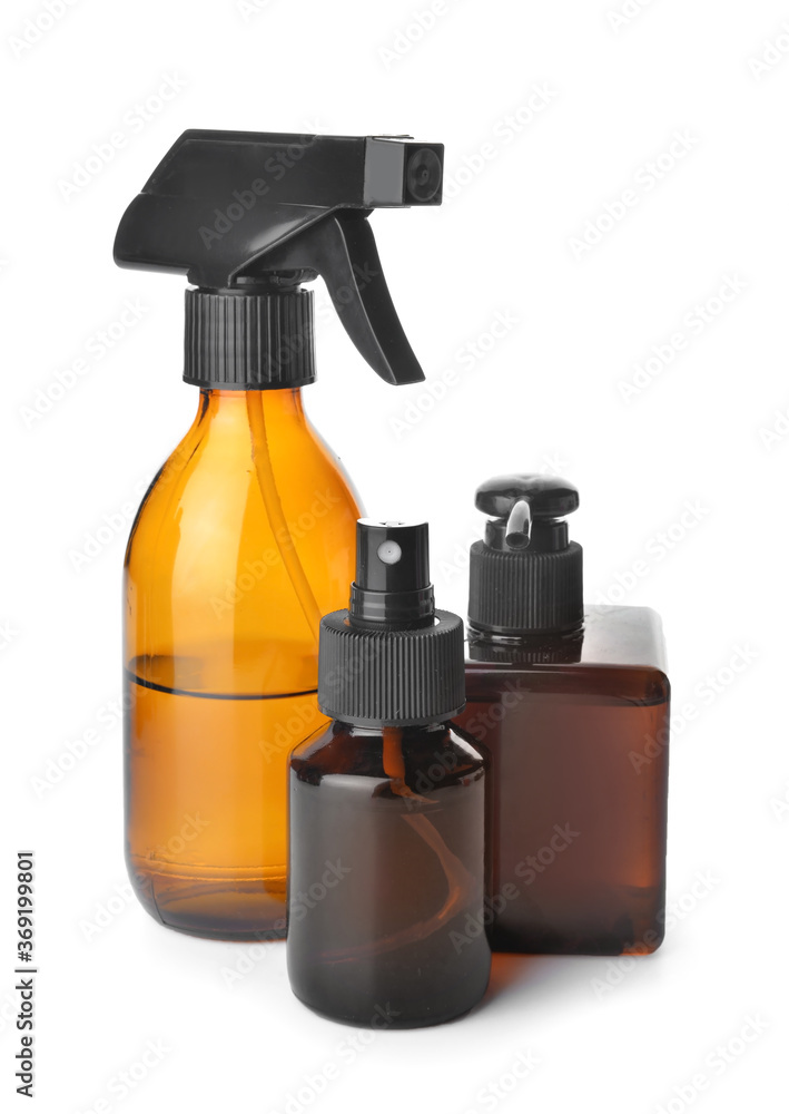 Hair sprays on white background