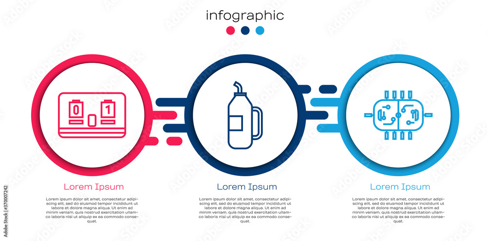 设置线冰球机械记分牌、健身摇壶和冰球桌。商业信息图模板