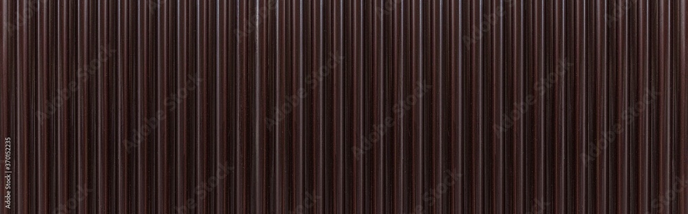 Panorama of brown Corrugated metal background and texture surface or galvanize steel