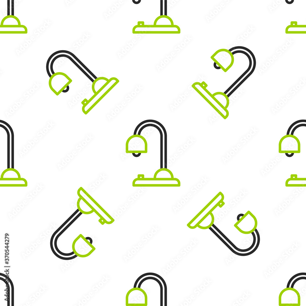 Line Table lamp icon isolated seamless pattern on white background. Vector Illustration.